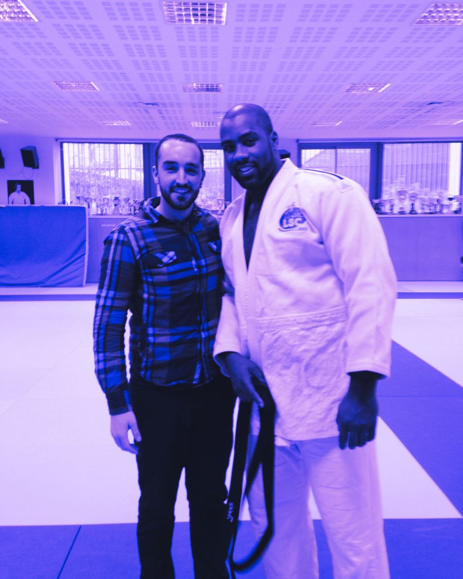 Rémy Amarouche aux côtés d'un judoka